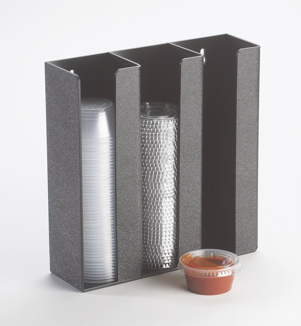 Cal-Mil Classic Black 3-Section Countertop Ramekin and Lid Organizer ...