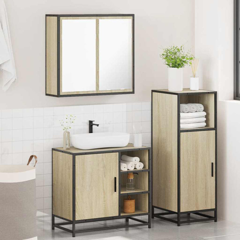 Bathroom Furniture Suite, Light Wood
