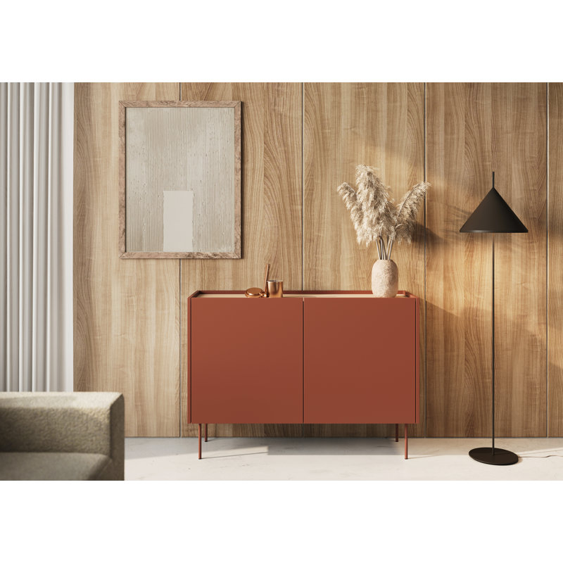 Bobak 120cm Sideboard, Ceramic Red