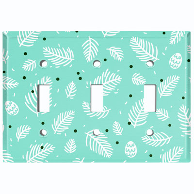 Patterned 3 - Gang Toggle Light Switch Standard Wall Plate