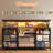 43.5" Dresser Tv Stand For 55" Tvs With Led Lighting, Built-in Power Outlet, Storage Shelves & 7 Fabric Drawers-1546435437