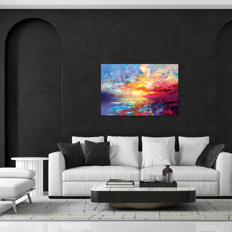 «Loch Ness Euphoria» par Scott Naismith - peinture sans cadre, H 24 po x l 32 po x P 0,25 po