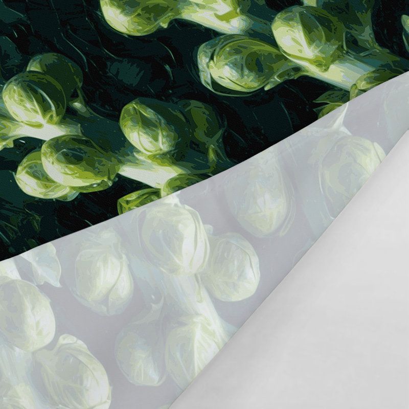 Tapisserie murale légumes choux de Bruxelles, 68 po x 80 po
