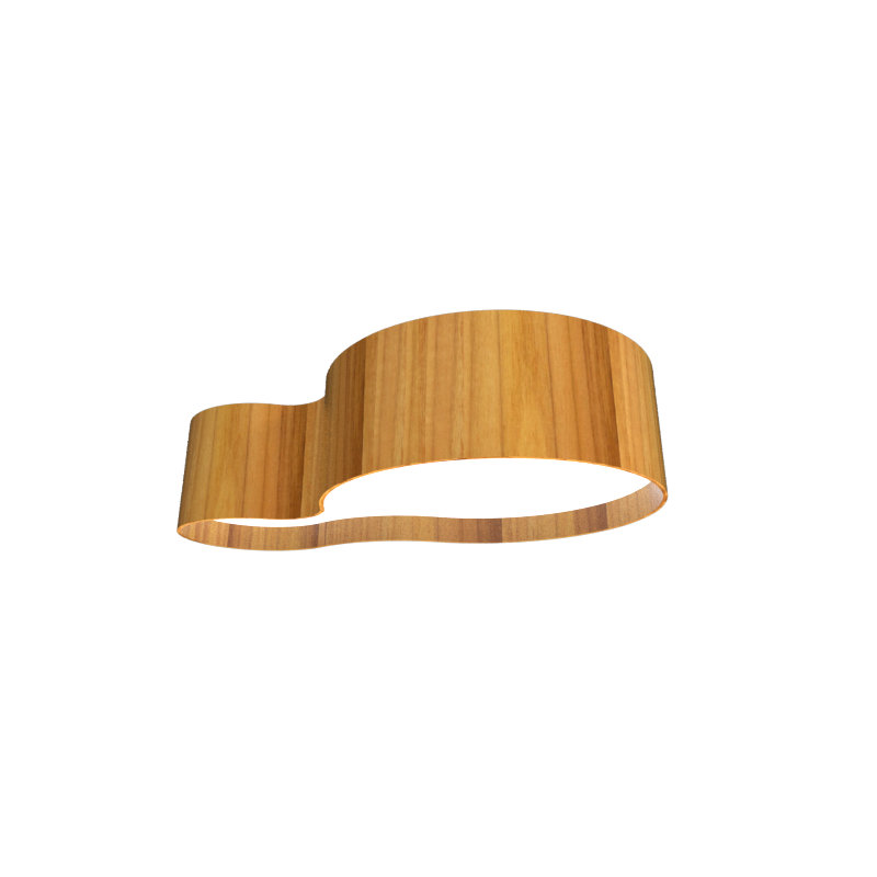 Orgânico 1 - Light LED Flush Mount, Teak