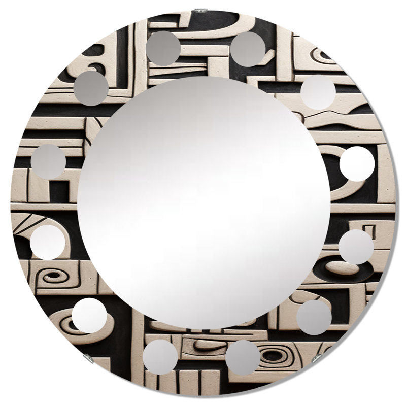 Ballad - Miroir mural moderne rond, 32 po x 32 po