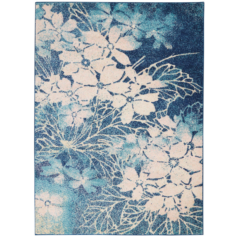 Floral Indoor Rug, Rectangle 6' x 9'