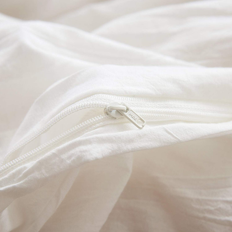 CTduvet Cover Cotton Duvet Cover, King Duvet Cover + 2 Pillow Cases, Soft White