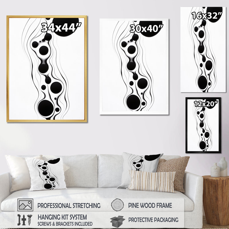 Expressionnisme abstrait carré - peinture abstraite murale, Cadre simple argenté, H 12 po x l 20 po x P 1 po