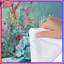 Édredon abstrait corail-98914818