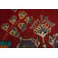 Tapis traditionnel rouge en laine à médaillon 3 x 5
