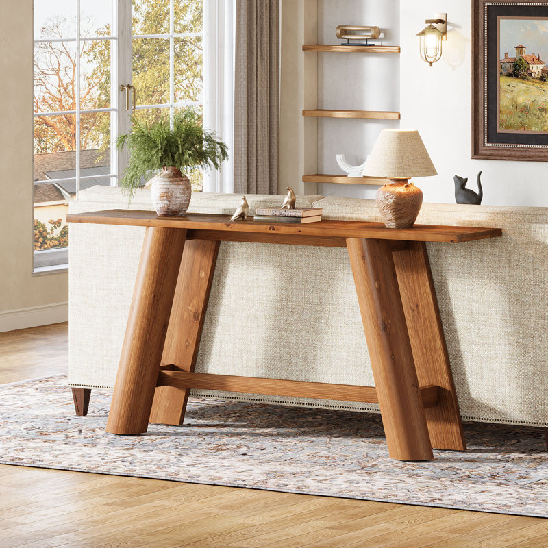 Console 70,87 po en bois massif