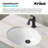 KRAUS Elavo. Oval Porcelain Ceramic Undermount Bathroom Sink In White With Overflow Drain, KCU-272
