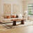 31"-55" Expandable Oval Coffee Table, Walnut