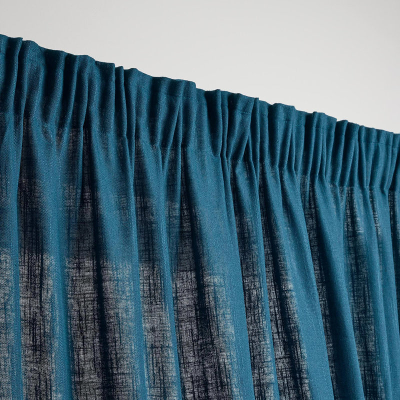 Bellavista Semi Sheer Curtain Single Panel, 200 x 280cm, Deep Turquoise