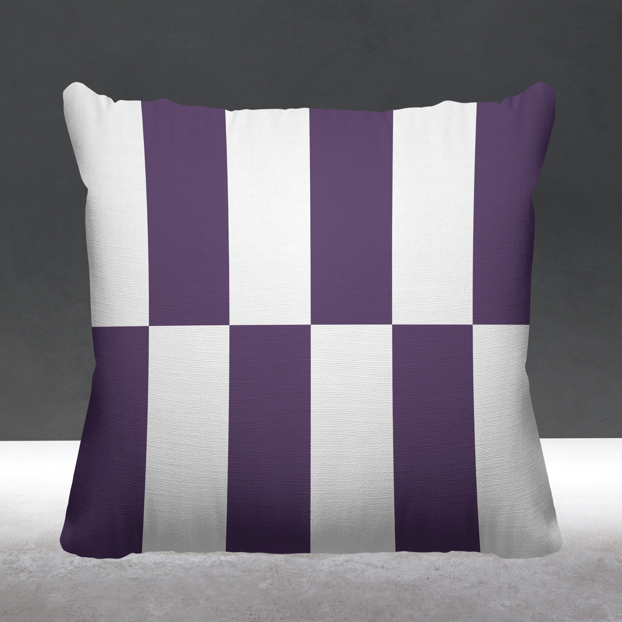 Luella Geometric Indoor/Outdoor Throw Pillow, 15" x 15", Purple, Square