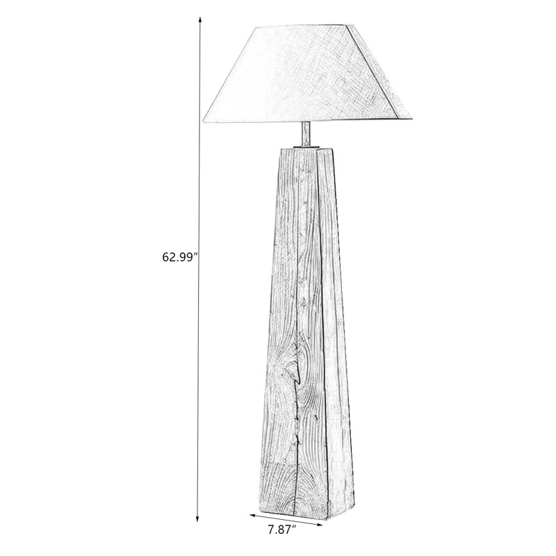 Zen-Style Living Room Wooden Standing Lamp