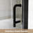 36"W X 72" H Pivot Semi-Frameless Shower Door in Matte Black Finish-112343102