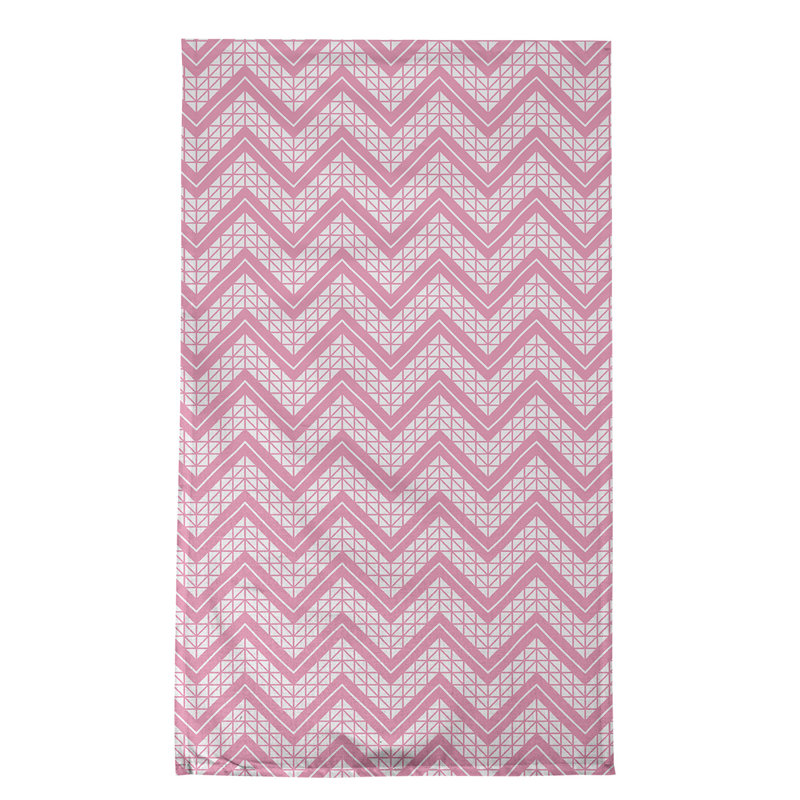 Stephenie Tea Towel Kitchen Towel, Pink/Light Pink/White, Cotton Twill