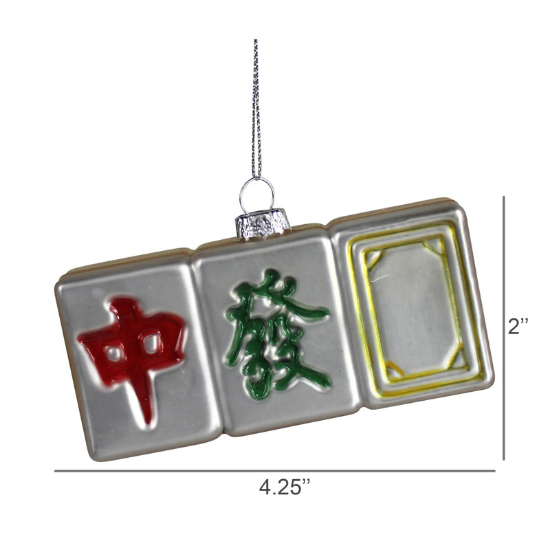 Ornement Mahjong, verre