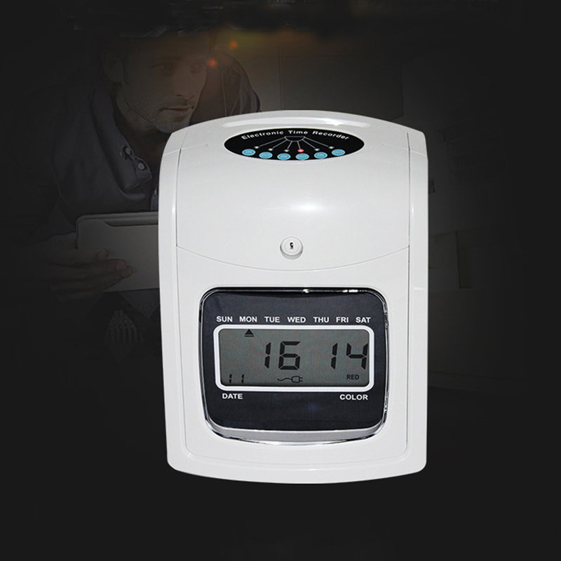 Employee Attendance Lcd Display Punch Time Clock