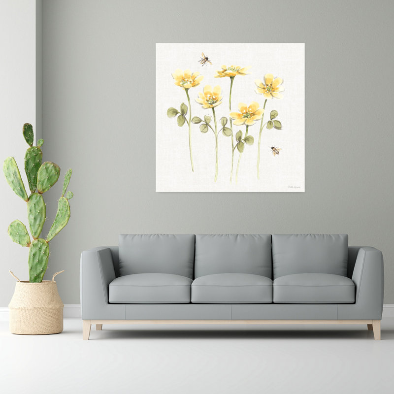 Art jardin doux miel X avec abeilles, H 48 po x l 48 po