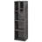 5-Cube Narrow Gray Bookcase, Small Storage Cabinet with Open Shelves (Set of 2)-428266949