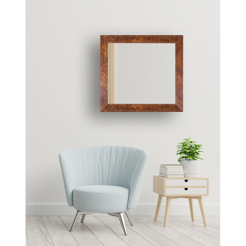 Miroir décoratif Adalberto, 17,5 po x 17,5 po