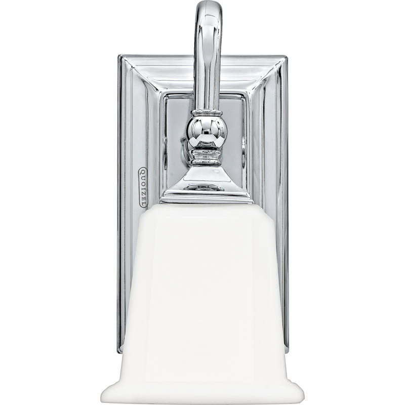 Nicholas 1-Light Polished Chrome Wall Sconce, Polished Chrome, Opal Etched
