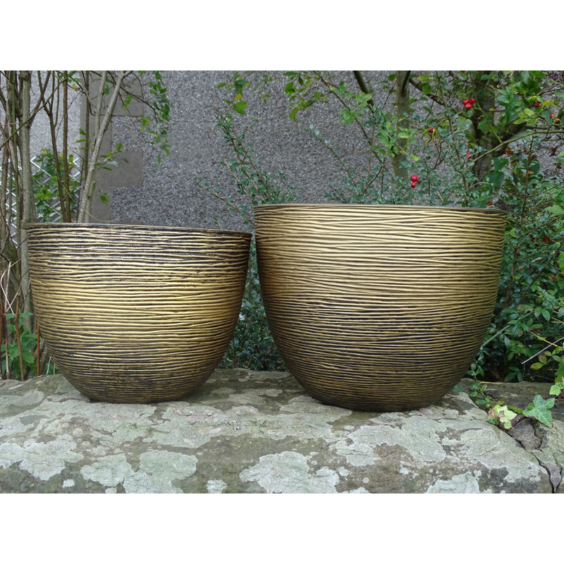 Colin Planter, Antique Gold, 24cm H x 29cm W x 29cm D