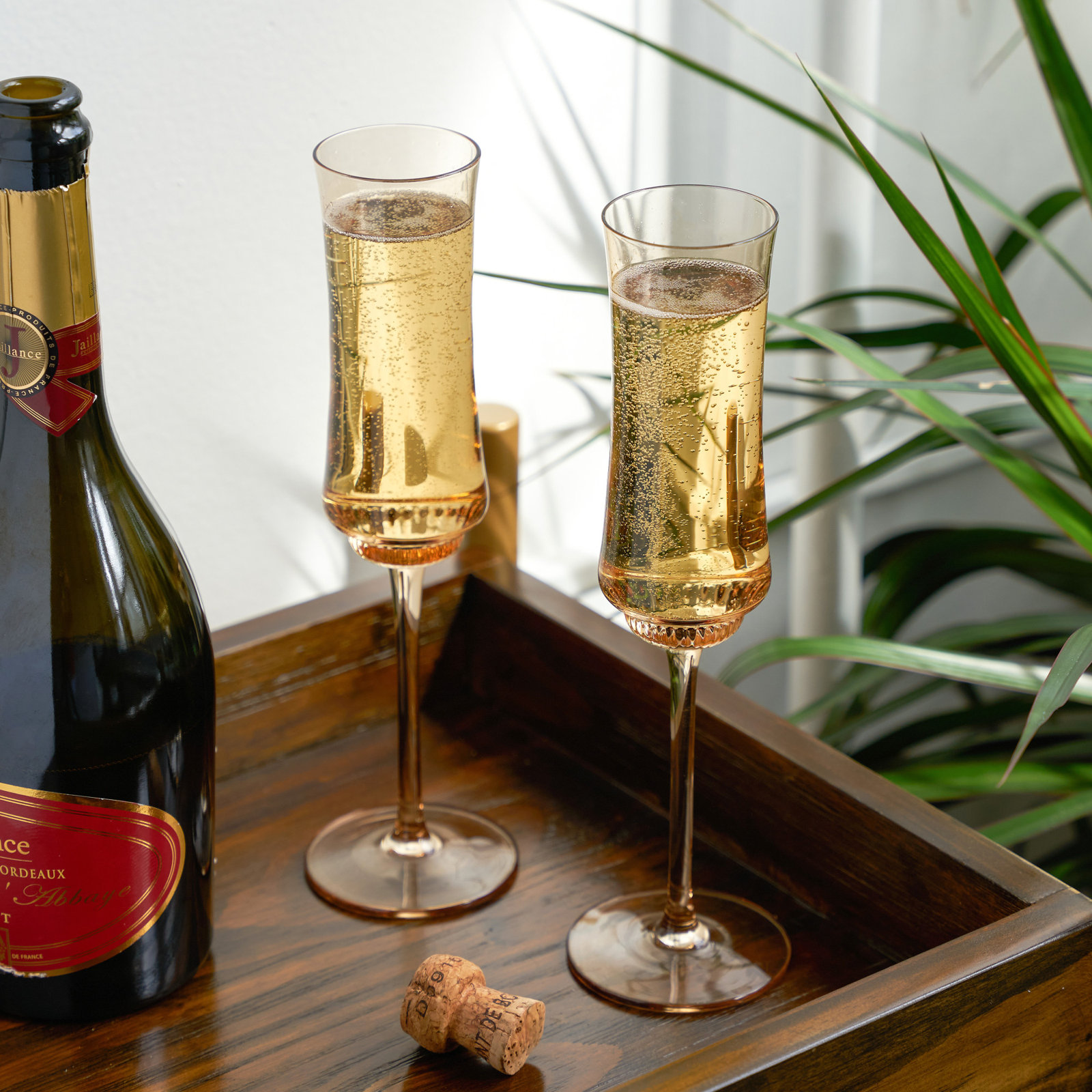 Ribbed Champagne Flute
