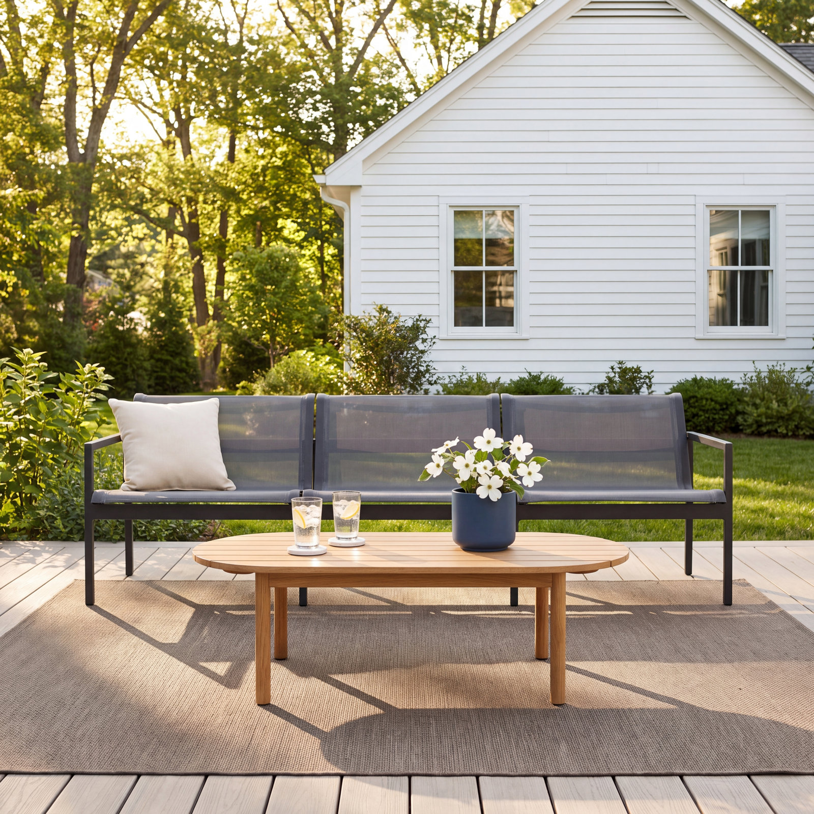 Skiff 82" Patio Sofa, Carbon