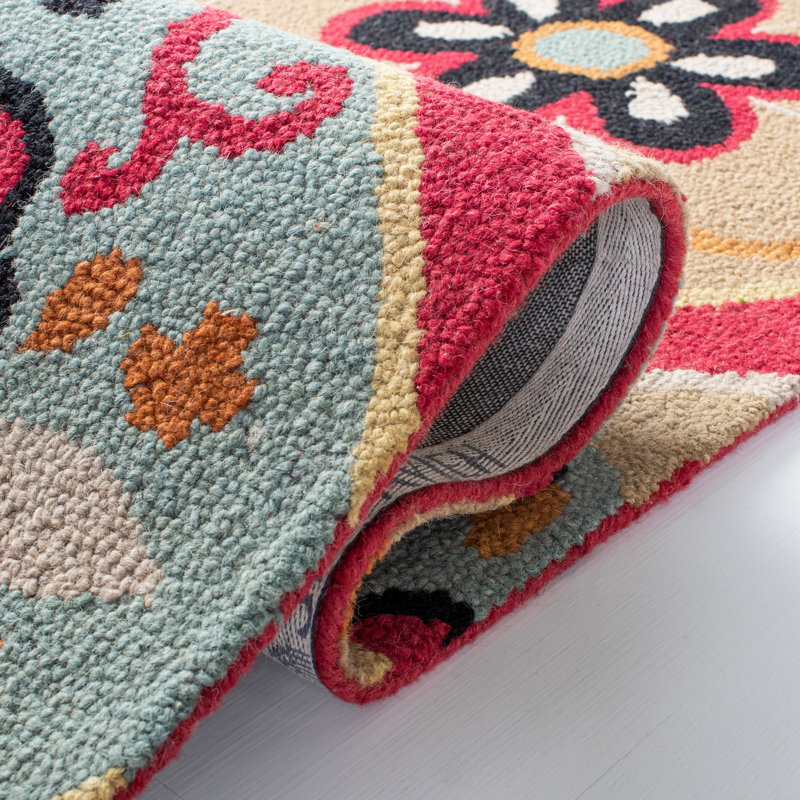 Roslyn Hand Tufted Wool Damask Rug, Square 7'