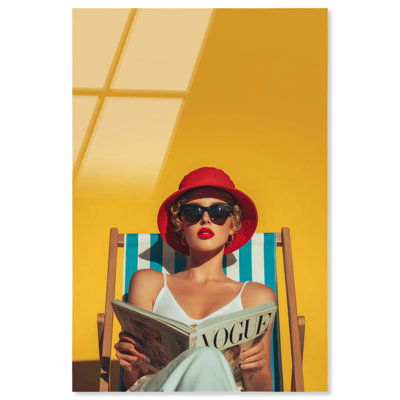Vacation Mode Acrylic Print Coastal Glam Art by Notoriart, Ready to Hang, 30 x 45
