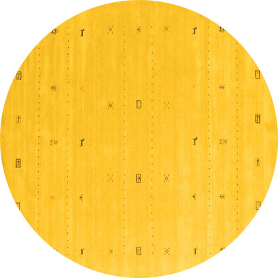 Tapis contemporains jaunes 662 lavables à la machine