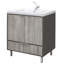Meuble-lavabo autoportant en marbre de culture l 30 po x P 21 po x H 35 po London