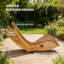 Fauteuil à bascule en bois pour véranda, design en forme de S, angle de 110° à 135°, charge maximale de 120 kg, pour patio ou extérieur. Traitement imperméable sur le bois.