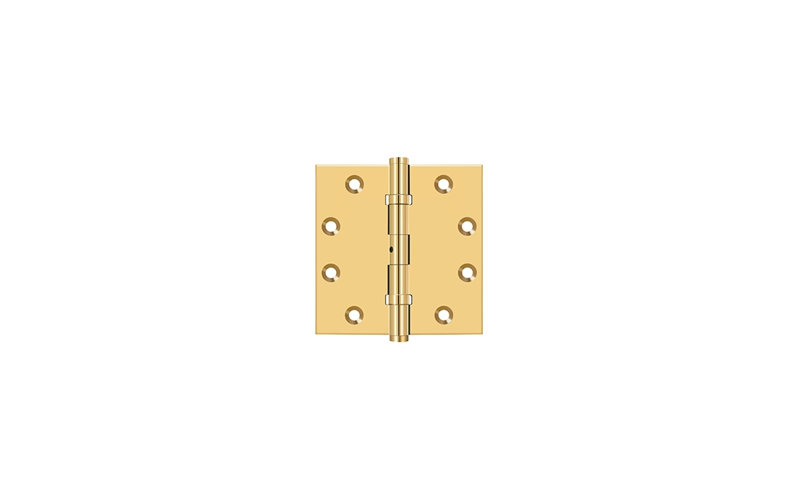 Deltana CSB45BN 4-1 / 2 "x 4-1 / 2" charnières carrées, roulement à billes en laiton poli PVD