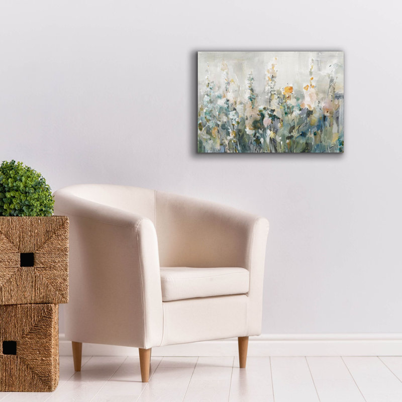«Rustic Garden Neutral» par Danhui Nai, art mural sur toile, H 18 po x l 26 po