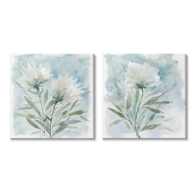 «Soft Spring Flower Still Life», ensemble de 2 impressions à l'aquarelle
