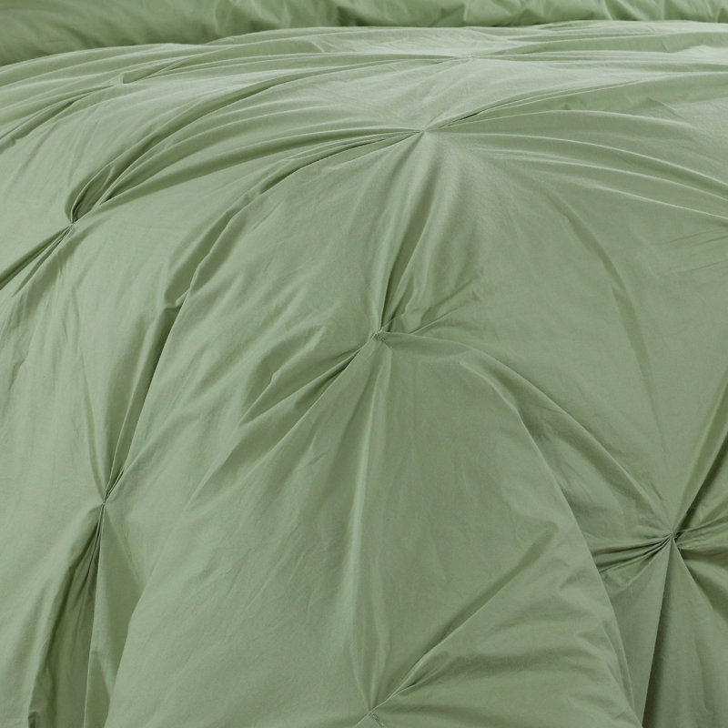  Ensemble de housse de couette Pintuck, Housse de couette pour très grand lit et 2 très, Gris