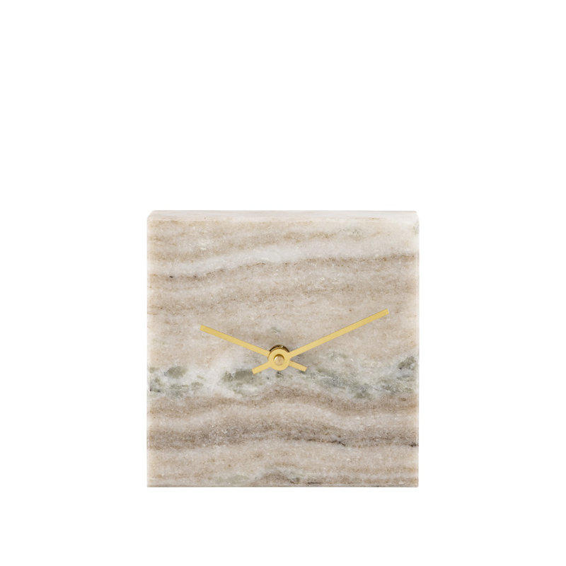 Petite horloge de table Morchino, Gris, H 11 po x l 8 po x P 15 po