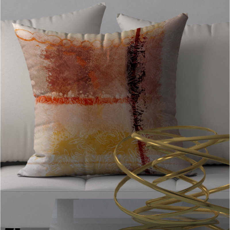 Abstract Reversible Throw Pillow, 24" x 24"