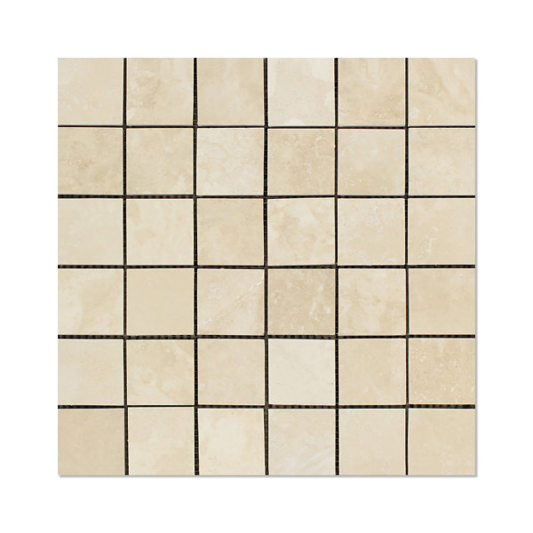 Travertine Grid Mosaic Wall & Floor Tile