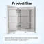 1524mm W 1803.4mm H Frameless Medicine Cabinet Mirror 3 Adjustable