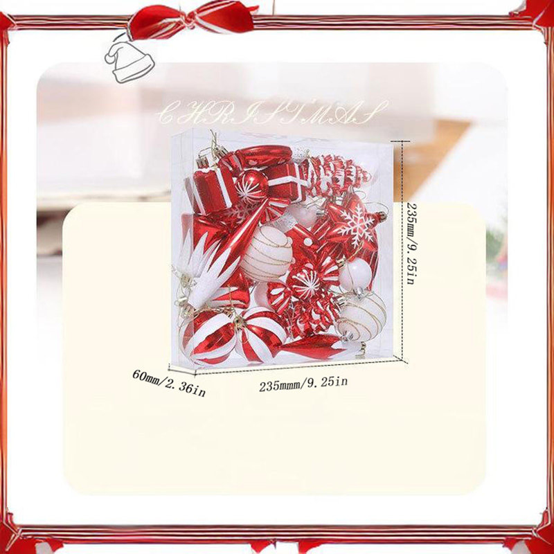 Set Of 24 Small Christmas Tree Ornaments
