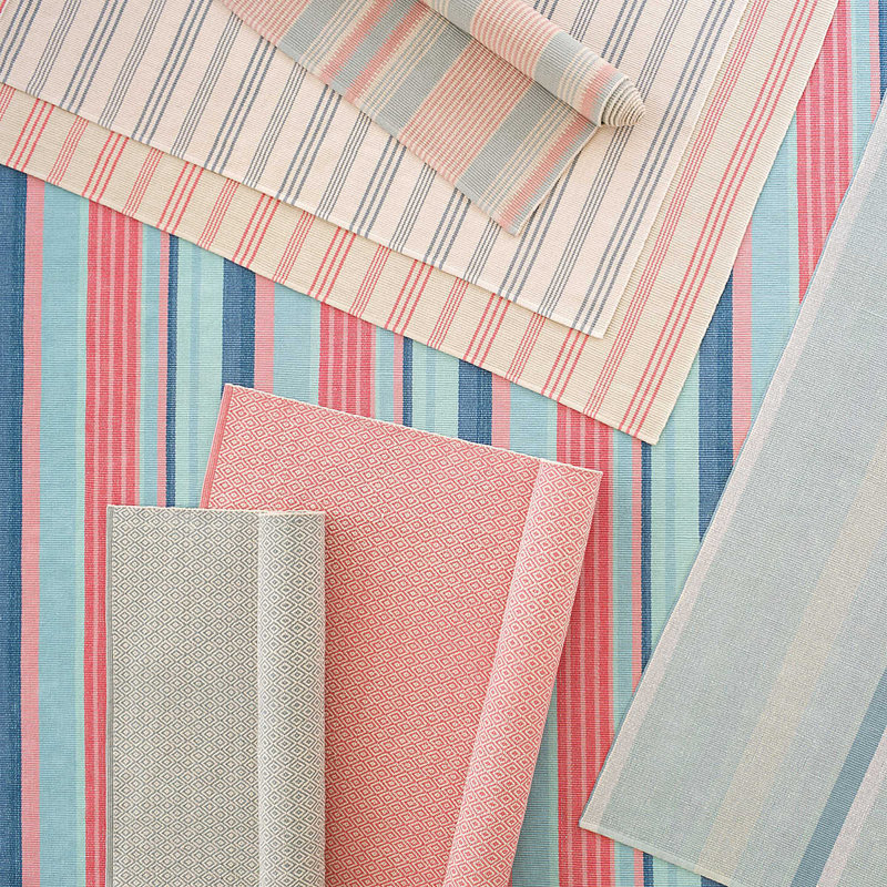 Aruba Stripe Handwoven Cotton Rug, Rectangle 6' x 9'