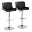 Tabouret de bar réglable rond avec repose-pieds arrondi en T Rondell - ensemble de 2-202853210-202853213