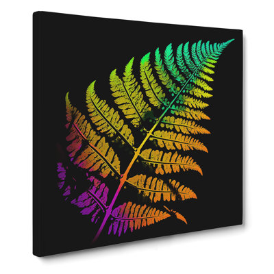 Fern Leaf Pop Art - Wrapped Canvas