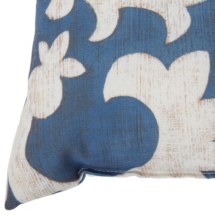 Damask Outdoor Throw Pillow, 18", Light Blue