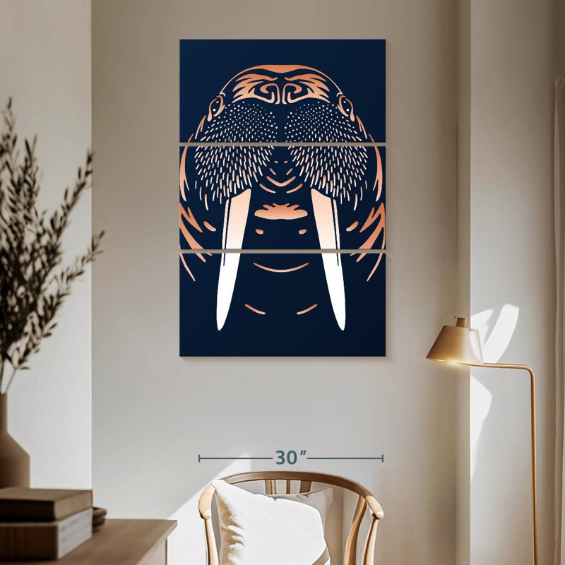 Brampt Walrus Head, 65" H x 42" W